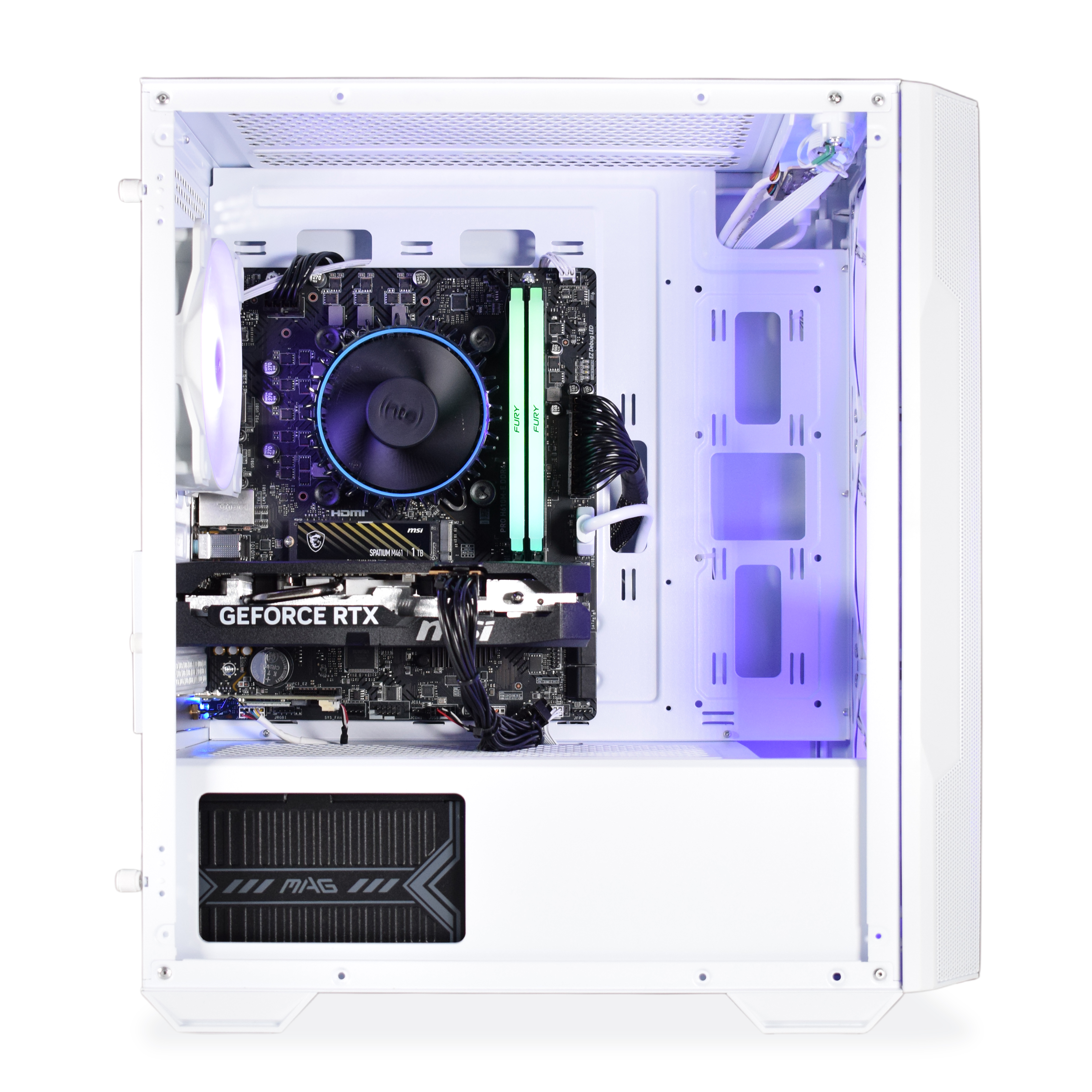 AURA PC - Computador AURA Gamer-PC Powered by MSI Intel i5 12400F 16GB DDR4 1TB RTX 5050 WiFi W11