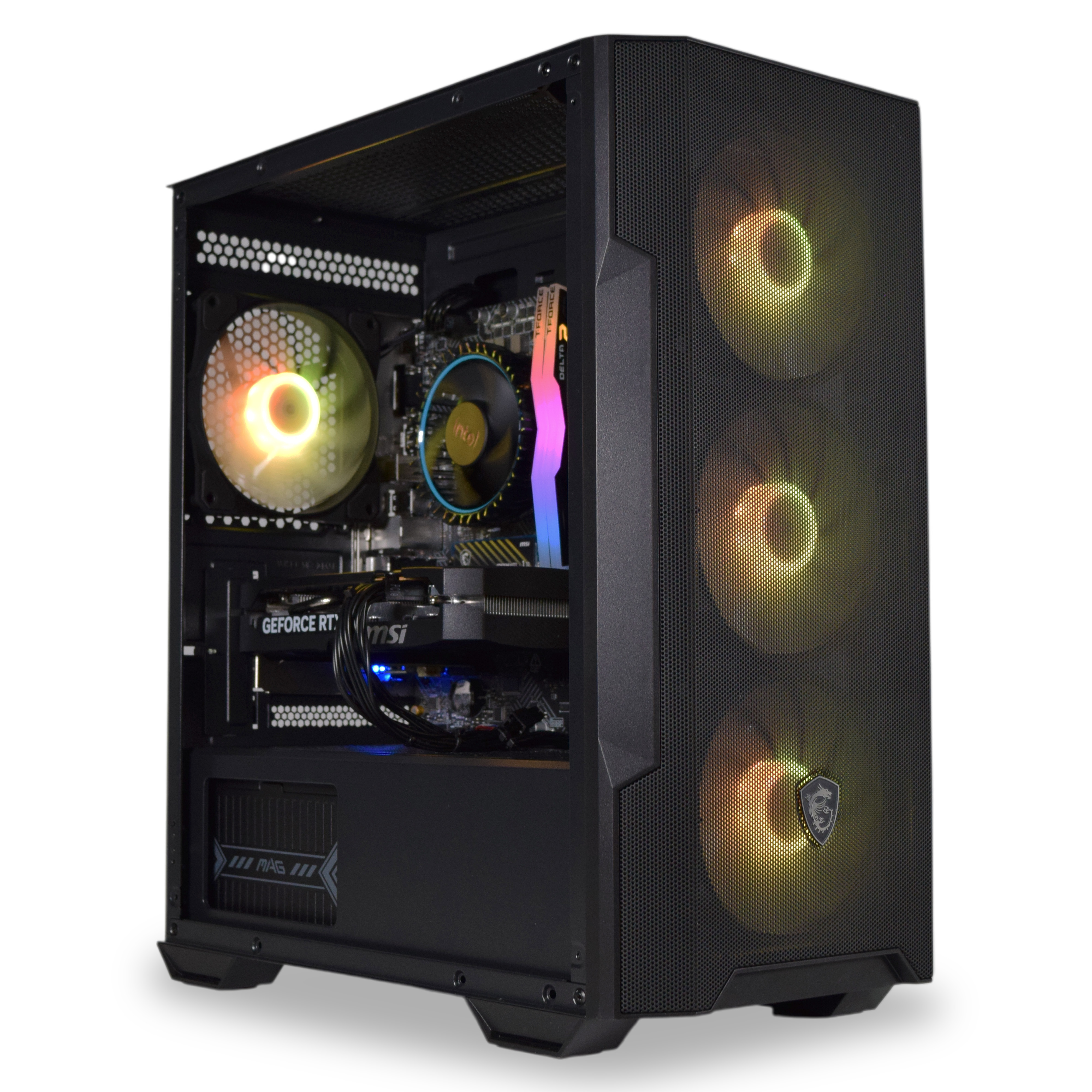 AURA PC - Computador AURA Gamer-PC Powered by MSI Intel i5 12400F 32GB DDR4 1TB RTX 5050 WiFi W11