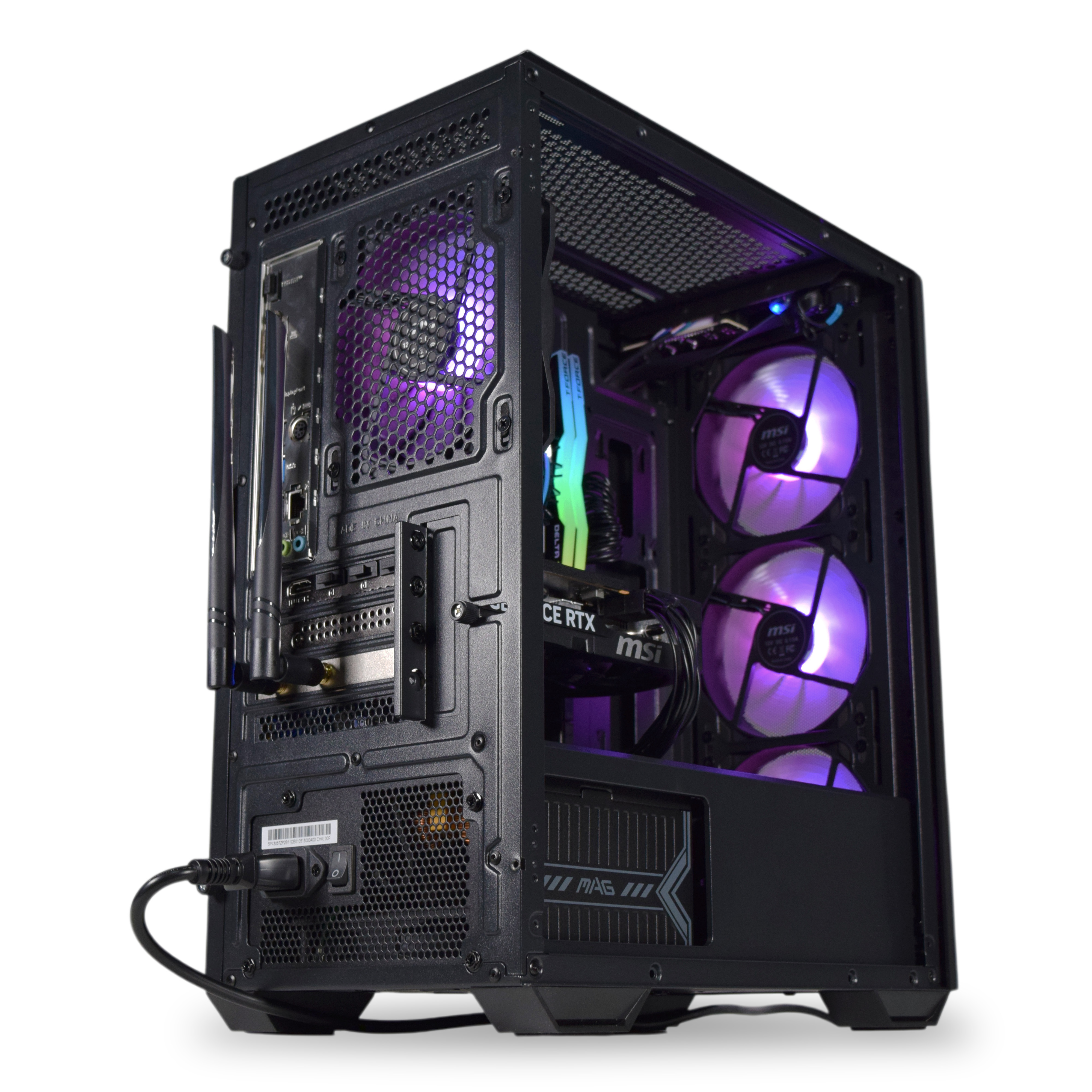 AURA PC - Computador AURA Gamer-PC Powered by MSI Intel i5 12400F 32GB DDR4 1TB RTX 5050 WiFi W11