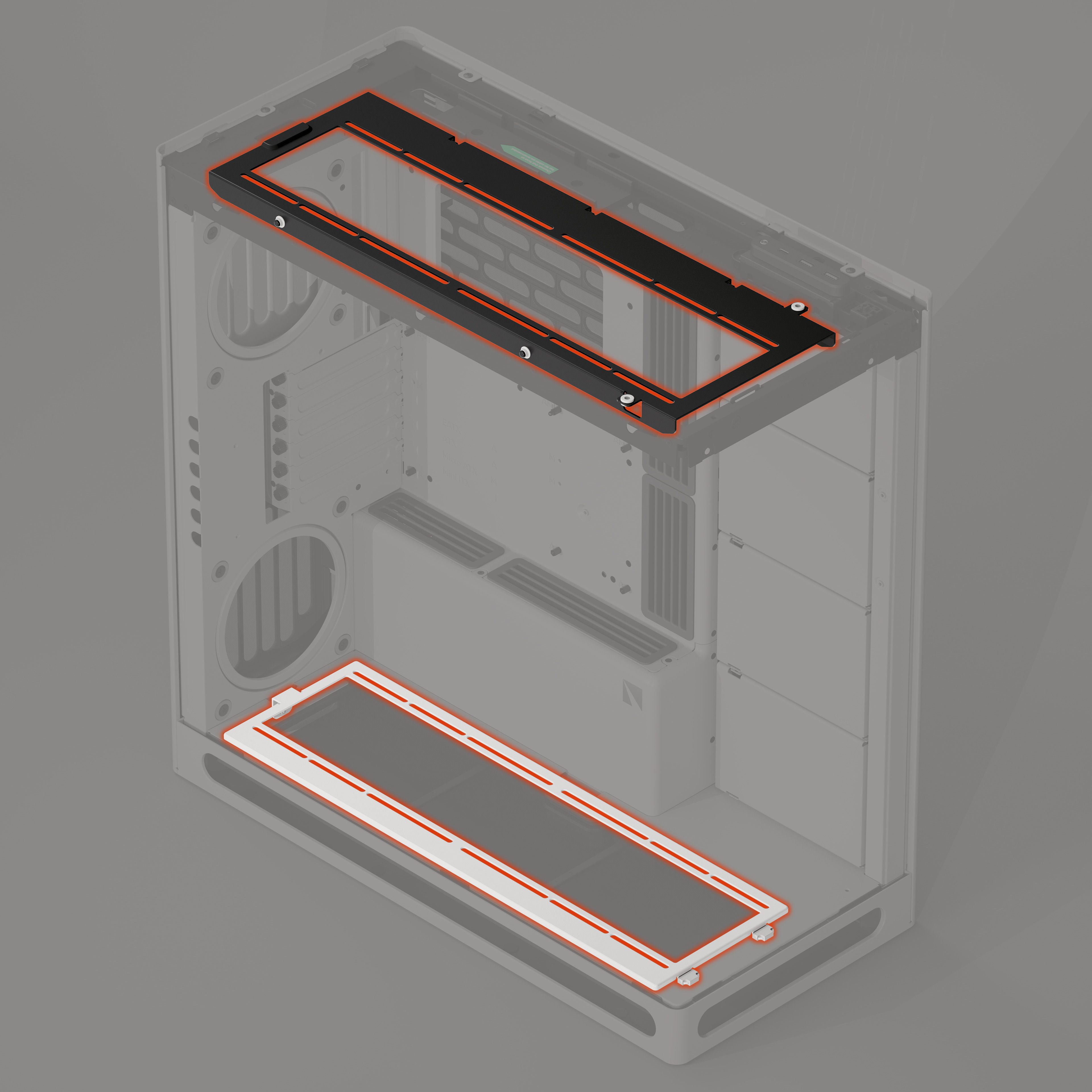 HAVN - Estrutura para Montagem de Radiador 360mm - HAVN HS 420 Branco