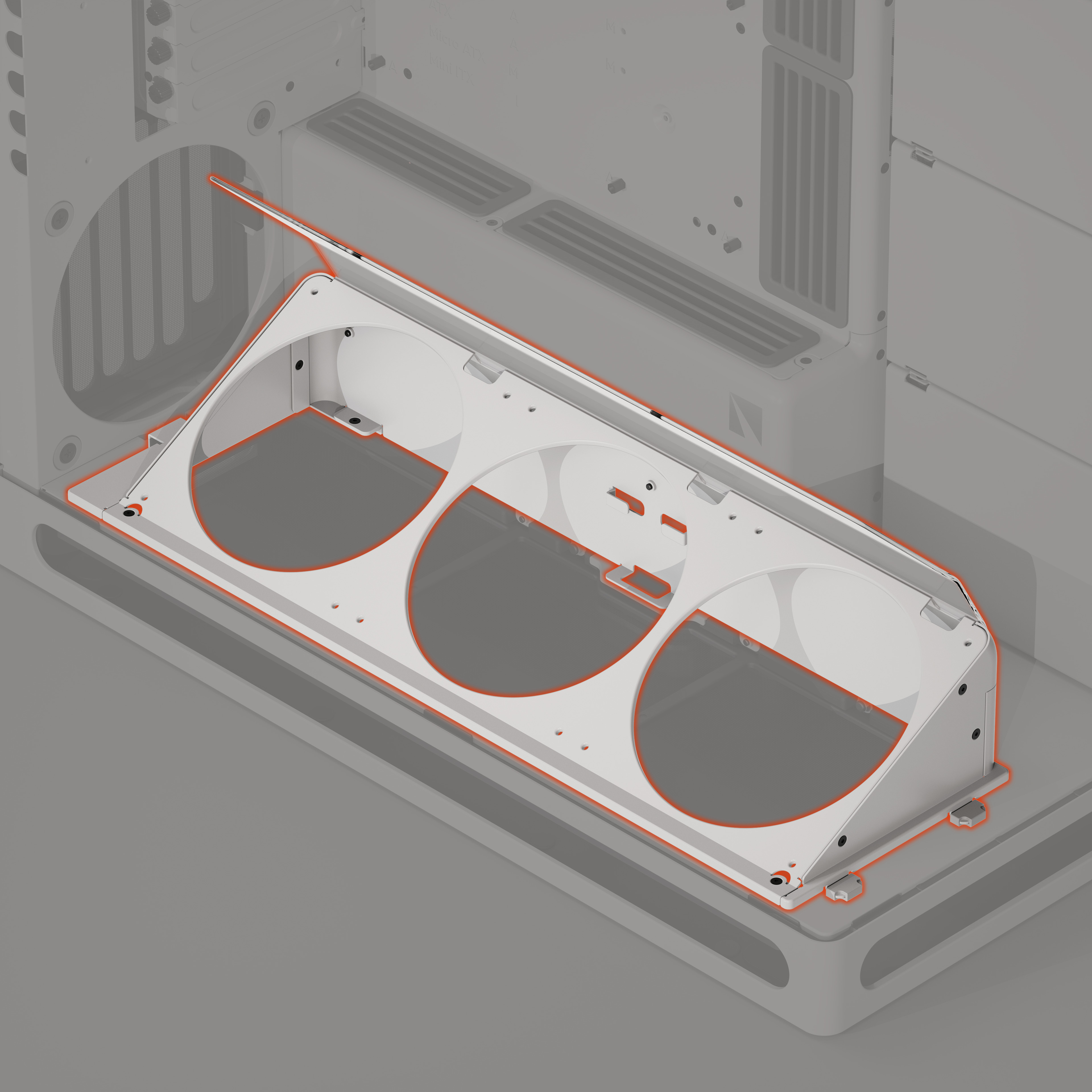 HAVN - Estrutura para Ventoinhas Inferior Curva - HAVN HS 420 Branco