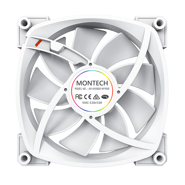 Montech - Ventoinha Montech AX140 PWM ARGB PWM 140mm Branco
