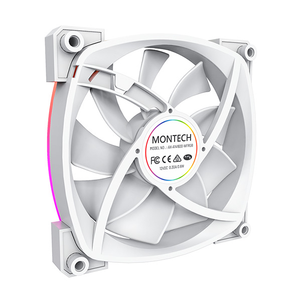 Montech - Ventoinha Montech AX140 PWM ARGB PWM 140mm Branco