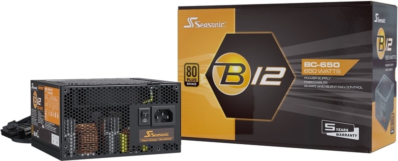 Seasonic - Fonte Seasonic B12 BC 650W 80+ Bronze
