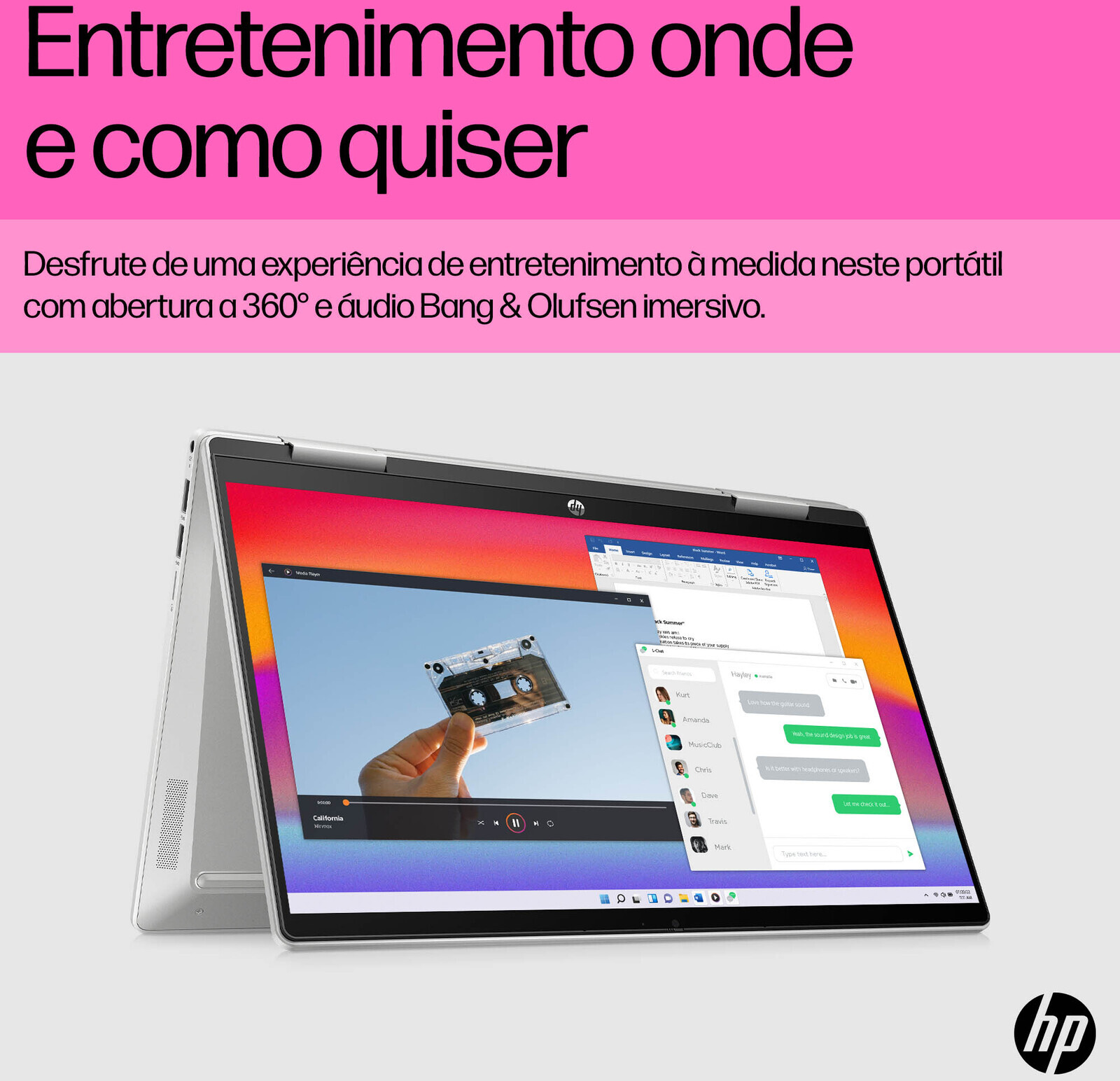 HP - Portátil HP Pavilion X360 2-in-1 14-ek1026np 14" i5 1335U 16GB 512GB Intel Iris Xe FHD Touch W11