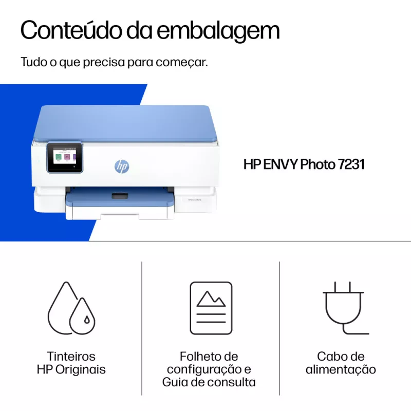 HP - Impressora Multifunções a Jato de Tinta HP Envy Photo 7231 All-in-One