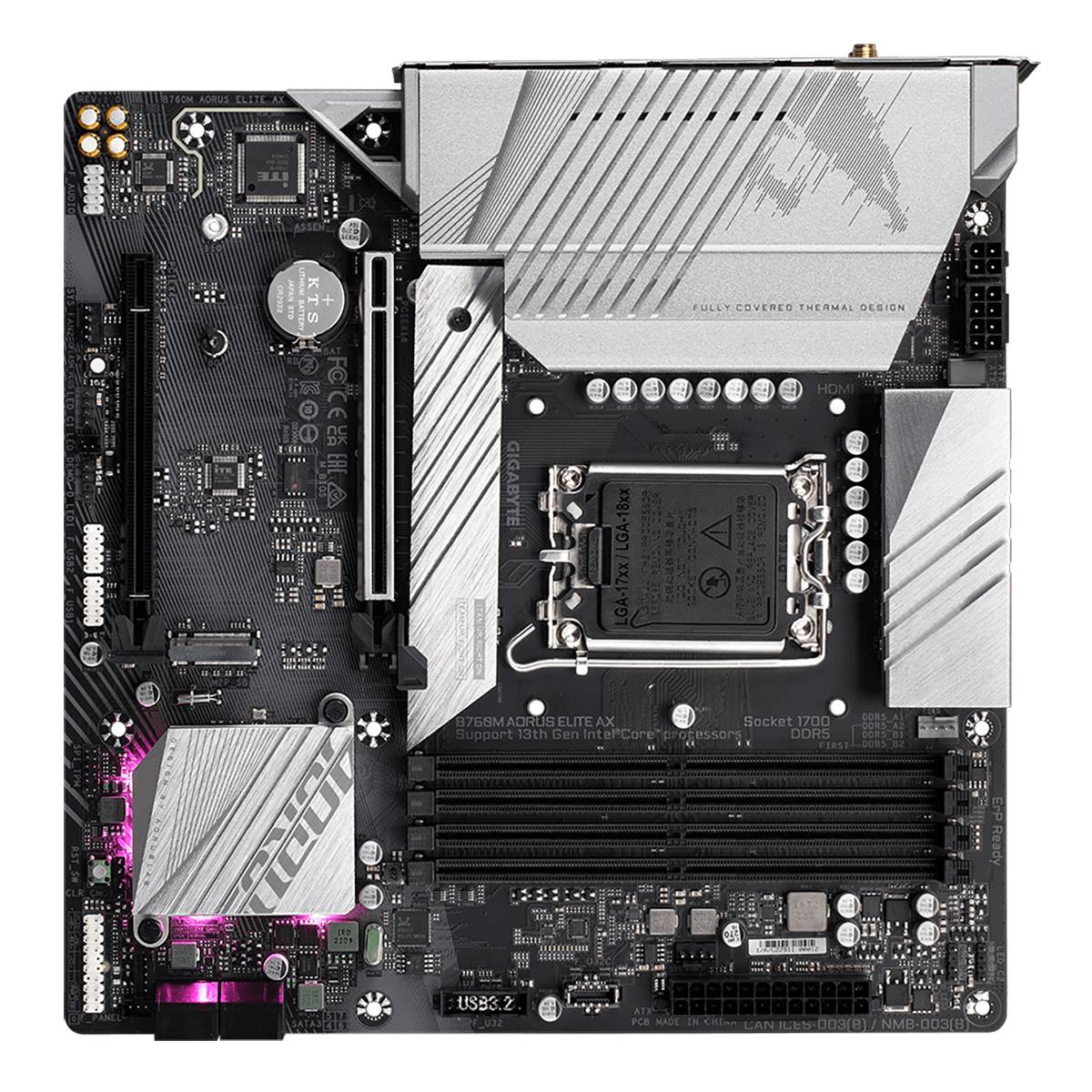Gigabyte - Motherboard Gigabyte B760M Aorus Elite AX