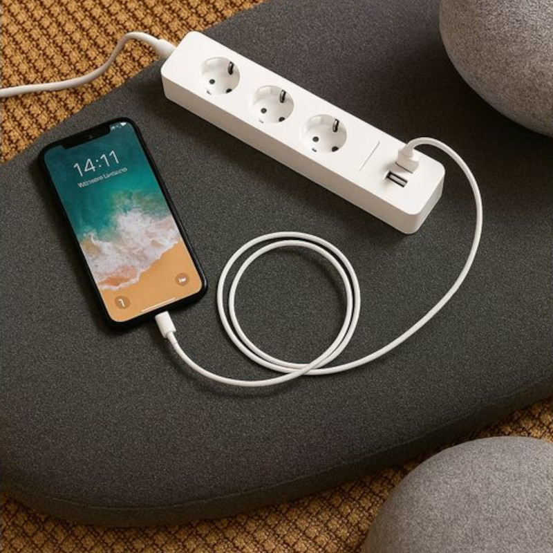 Xiaomi - Régua de Alimentação Xiaomi 20W Power Strip (2C1A) EU