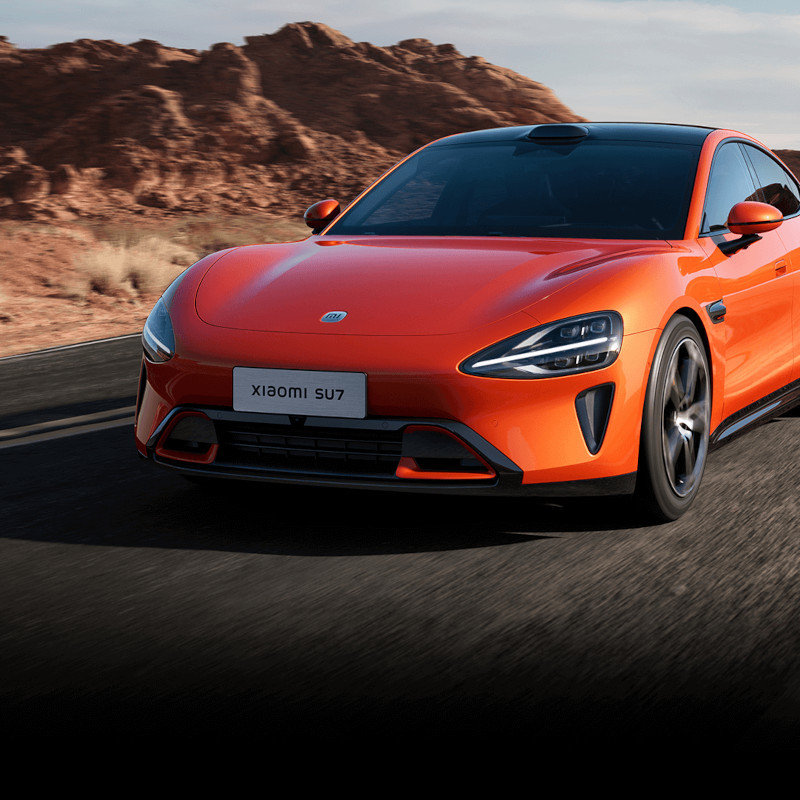 Xiaomi - Carro Modelo Xiaomi SU7 1/18 Die-cast Lava Laranja