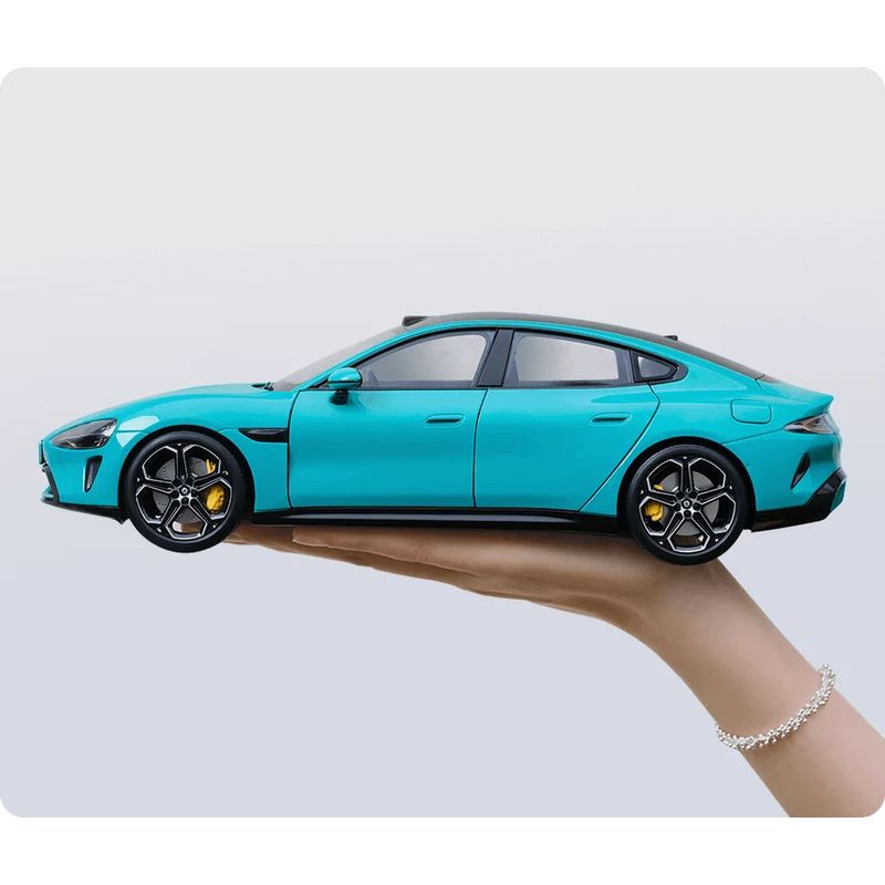 Xiaomi - Carro Modelo Xiaomi SU7 1/18 Die-cast Azul Aguamarina