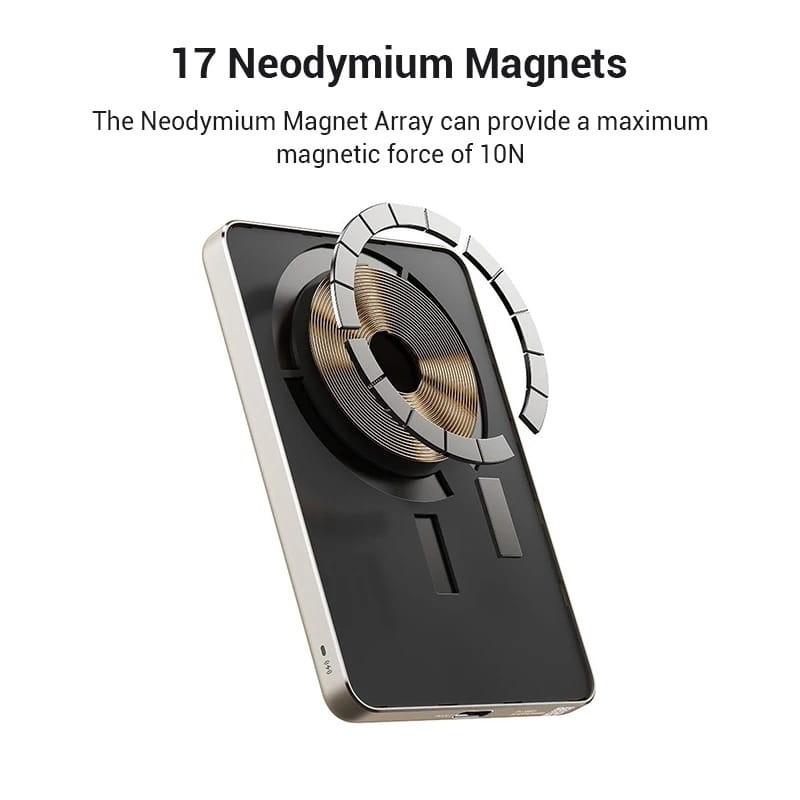 Xiaomi - Power Bank Magnética Xiaomi Super Slim 5000 mAh 22.5W Violeta