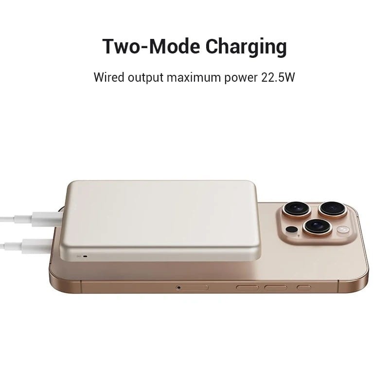 Xiaomi - Power Bank Magnética Xiaomi Super Slim 5000 mAh 22.5W Violeta