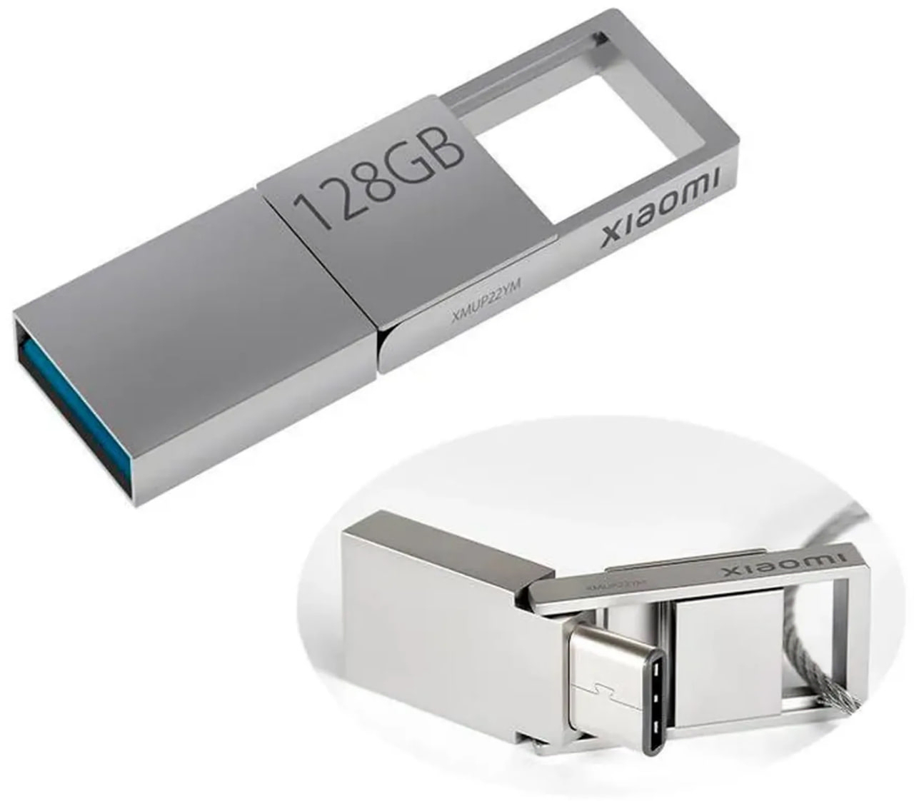 Xiaomi - Pendrive Xiaomi Dual-interface Flash Drive 128GB Prateado