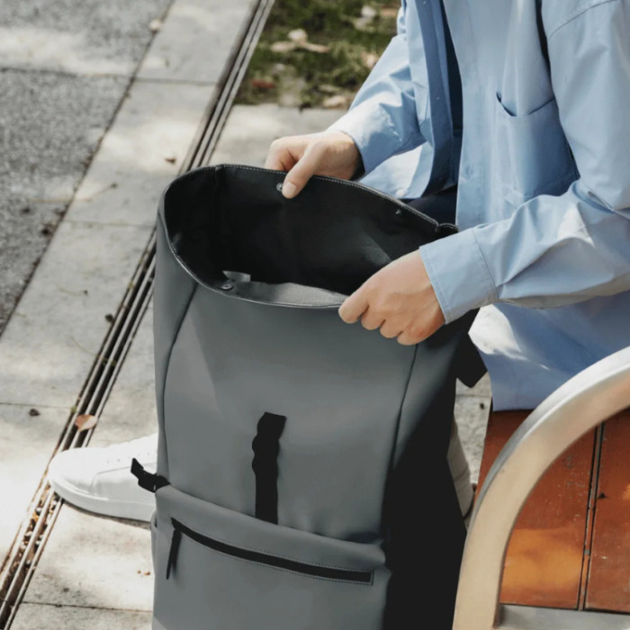 Xiaomi - Mochila Impermeável Xiaomi Roll Top Casual Backpack Cinzenta 23L