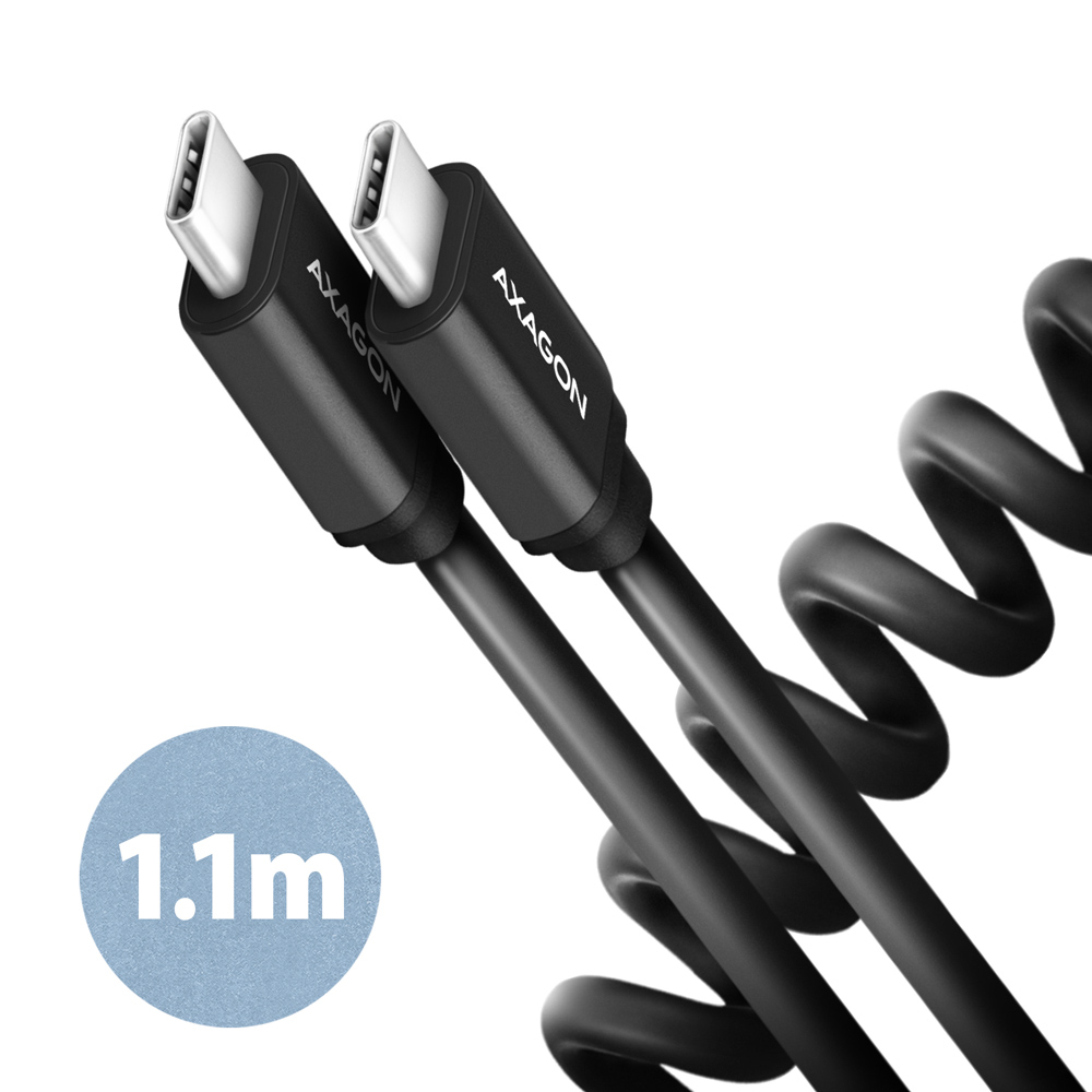 Picture of Picture of Cabo AXAGON BUCM-CM20TB USB-C  <-> USB-C, 1m, USB 2.0, 2.4A, ALU, PVC