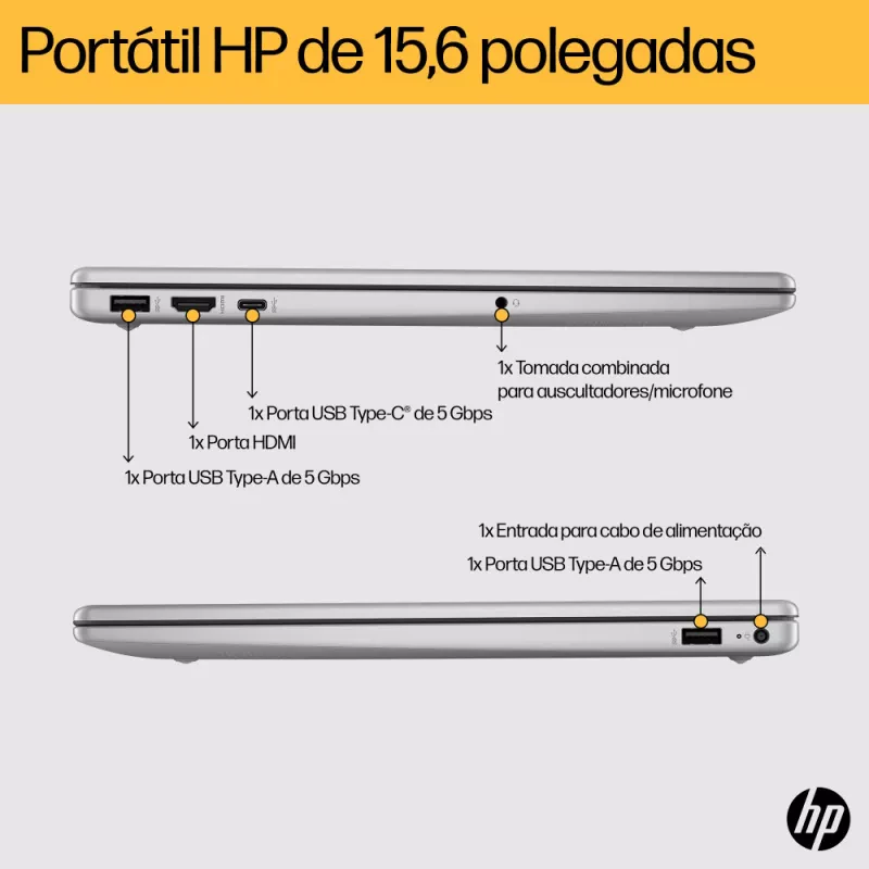 HP - Portátil HP 15-fc0051np 15.6" R5 5625U 16GB 512GB FHD
