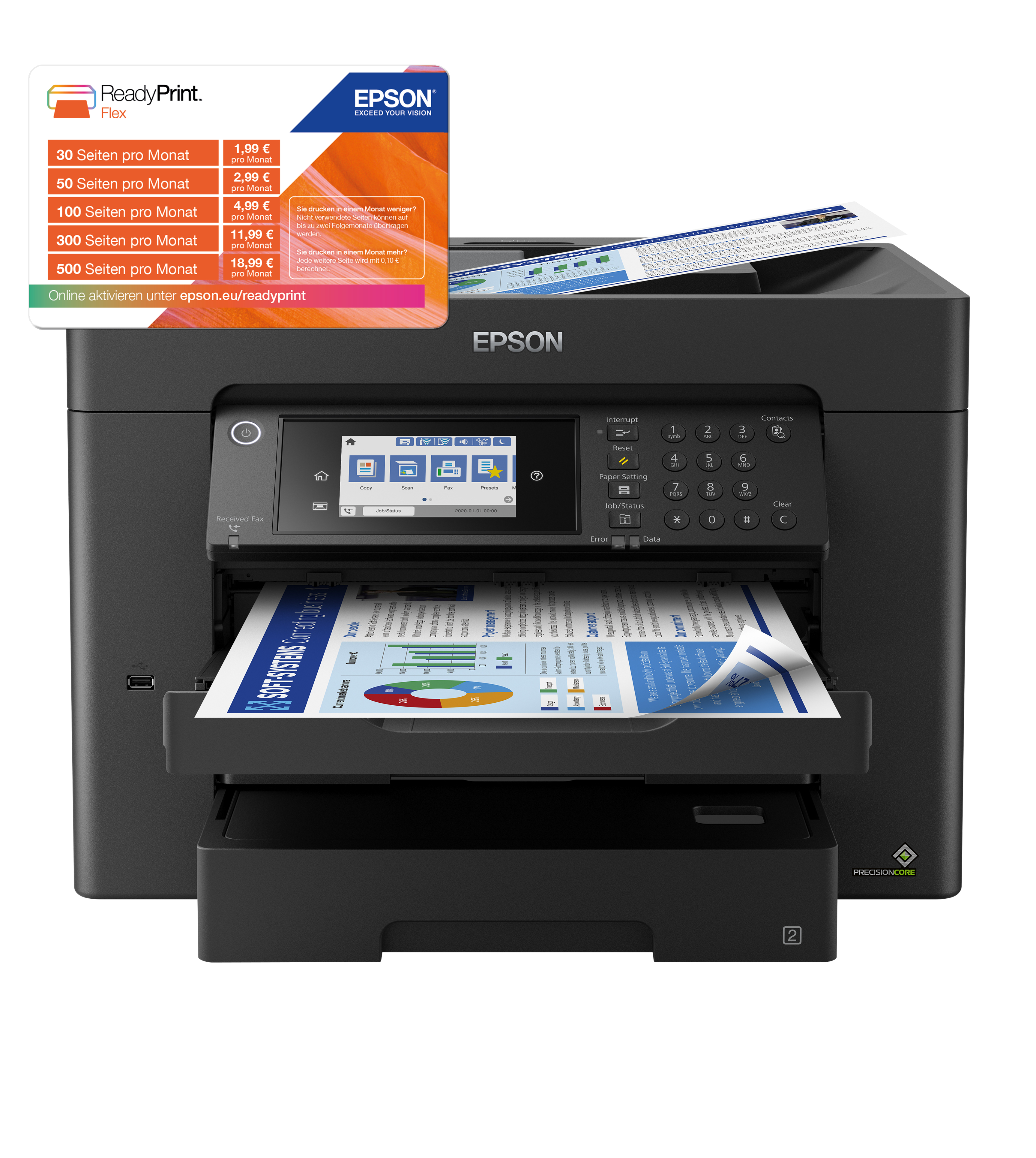 Epson - Multifunções Epson WorkForce Pro WF-7840 A3 Wi-Fi