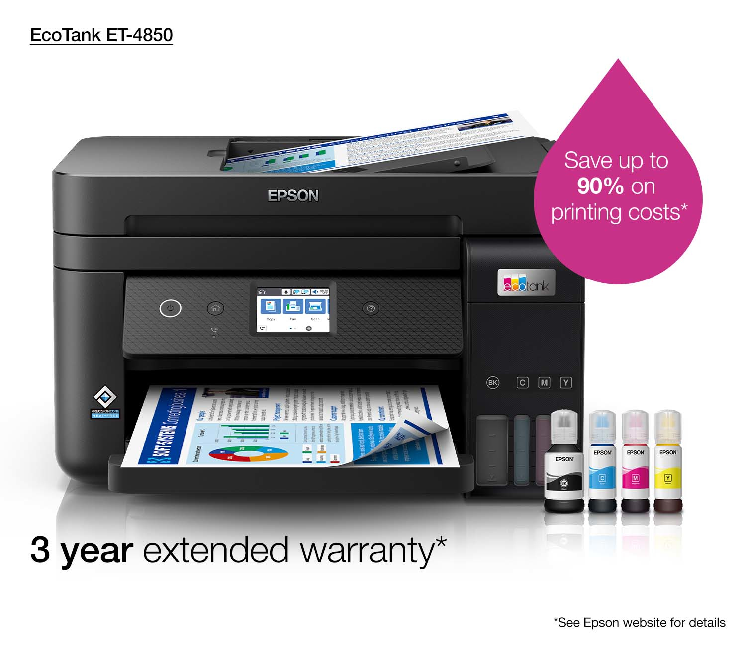 Epson - Multifunções Epson EcoTank ET-4850 Wi-Fi