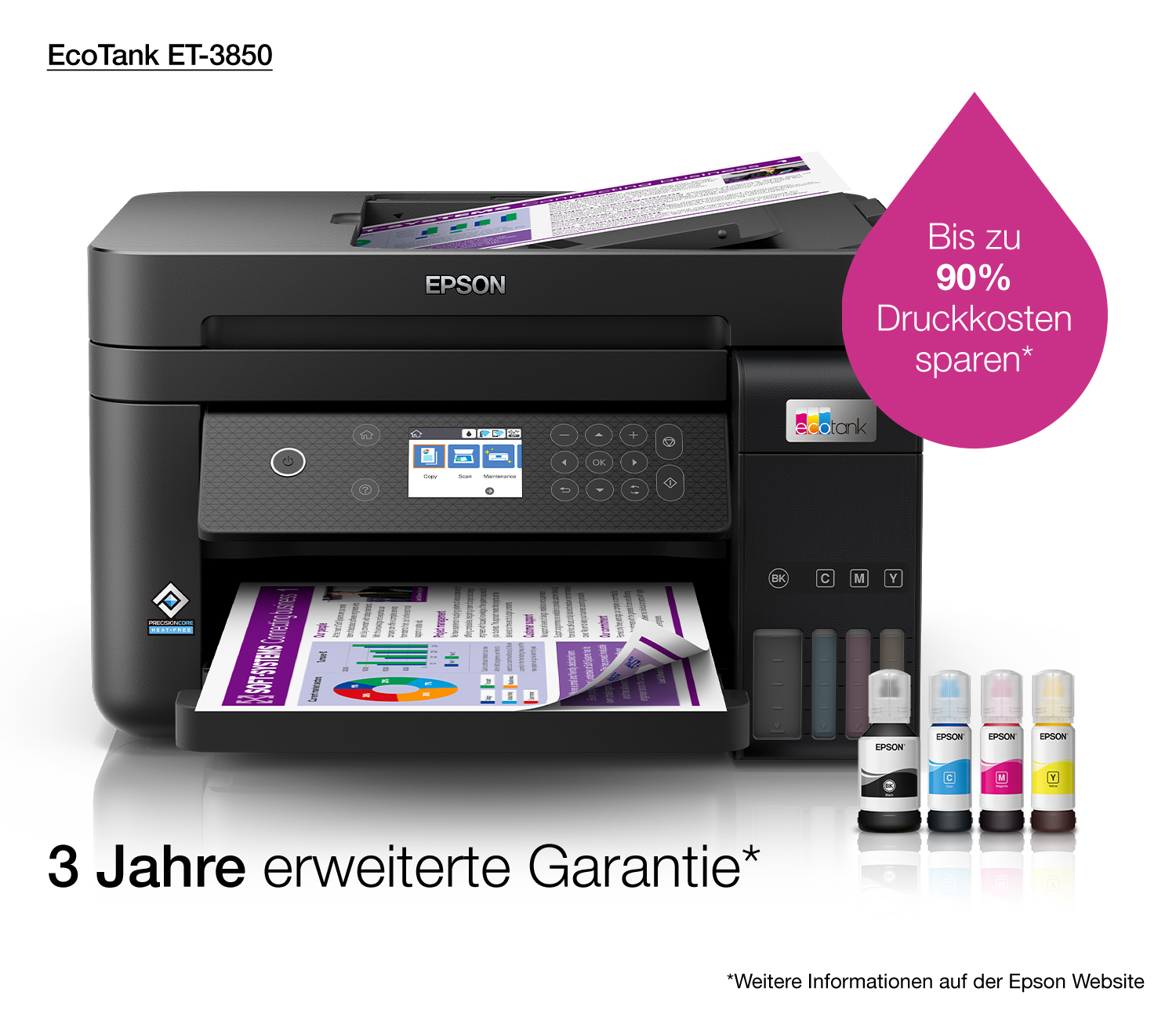 Epson - Multifunções Epson EcoTank ET-3850 Wi-Fi