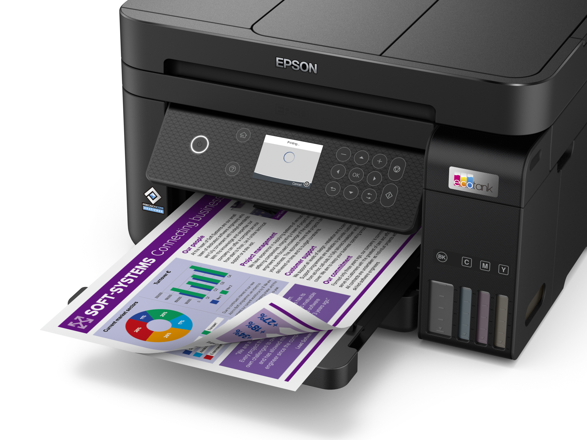 Epson - Multifunções Epson EcoTank ET-3850 Wi-Fi