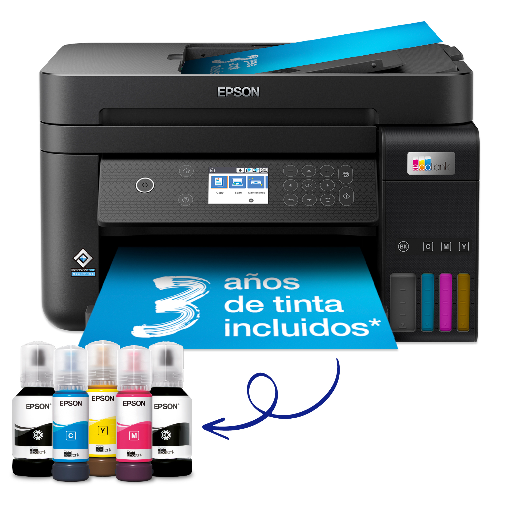 Epson - Multifunções Epson EcoTank ET-3850 Wi-Fi
