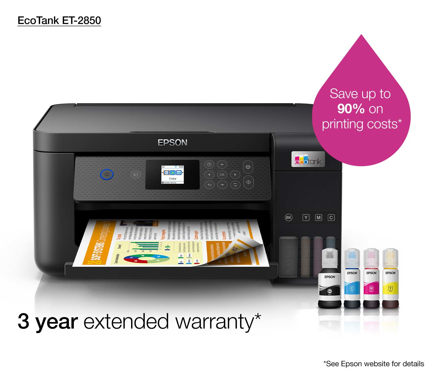 Epson - Multifunções Epson EcoTank ET-2850 Wi-Fi