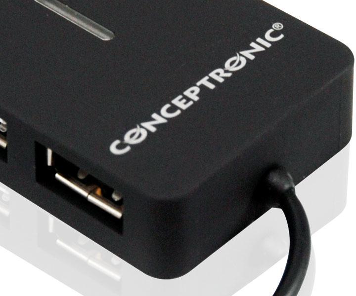 conceptronic - Hub USB Conceptronic 4 Portas Travel