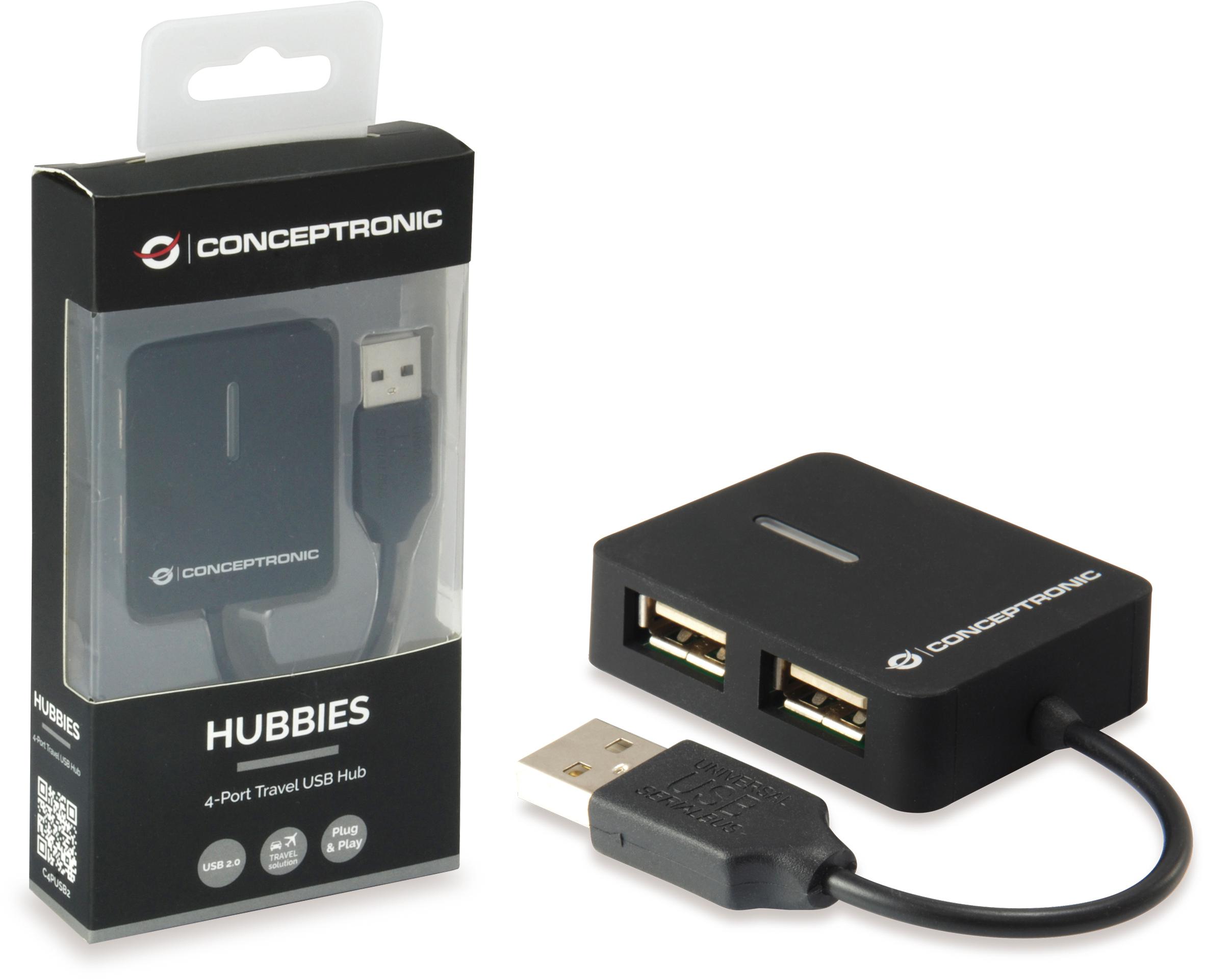 conceptronic - Hub USB Conceptronic 4 Portas Travel