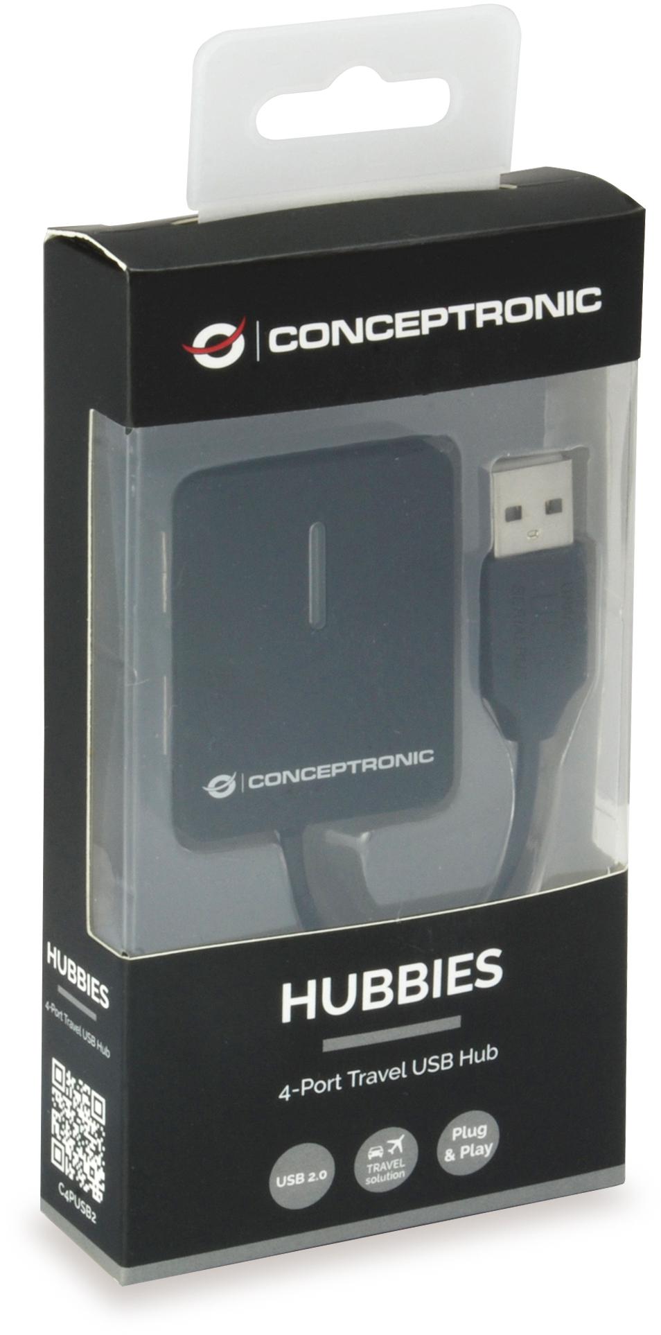 conceptronic - Hub USB Conceptronic 4 Portas Travel