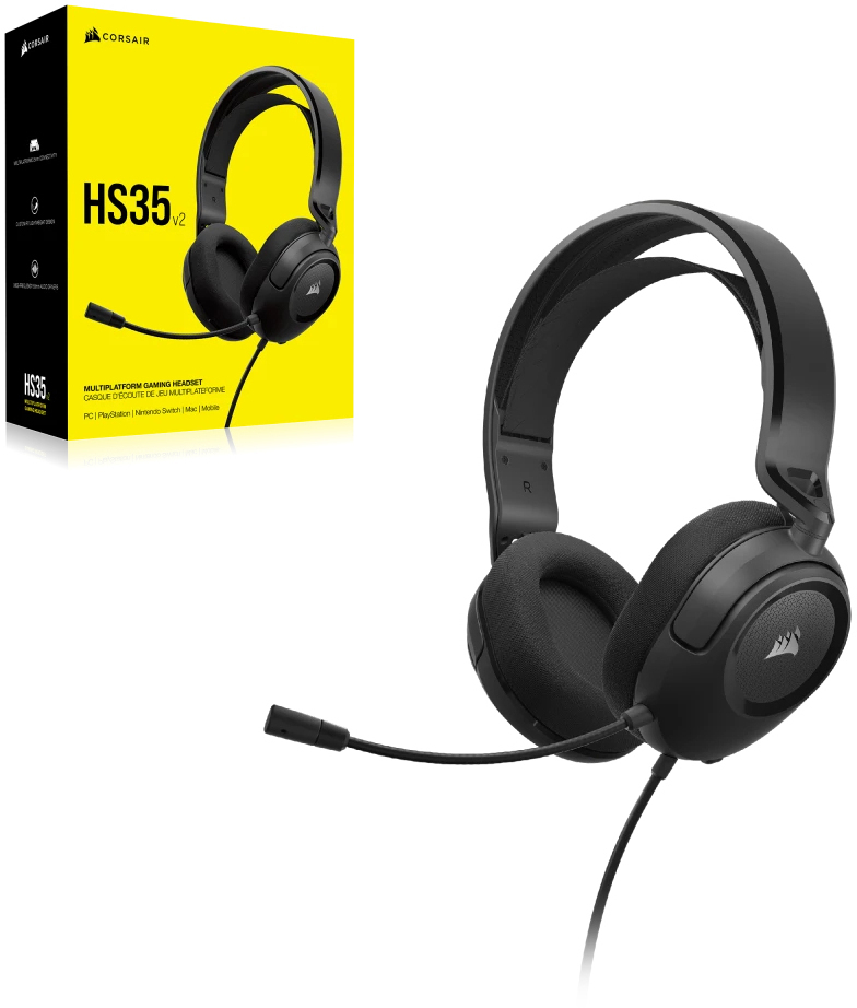 Corsair - Headset Corsair HS35 Carbon V2