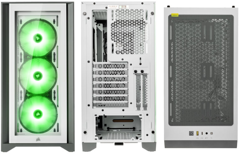 Corsair - Caixa E-ATX Corsair iCUE 4000X RGB Branco Vidro Temperado