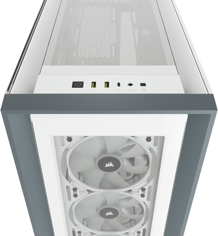 Corsair - Caixa E-ATX Corsair iCUE 5000X RGB Smart Branca Vidro Temperado