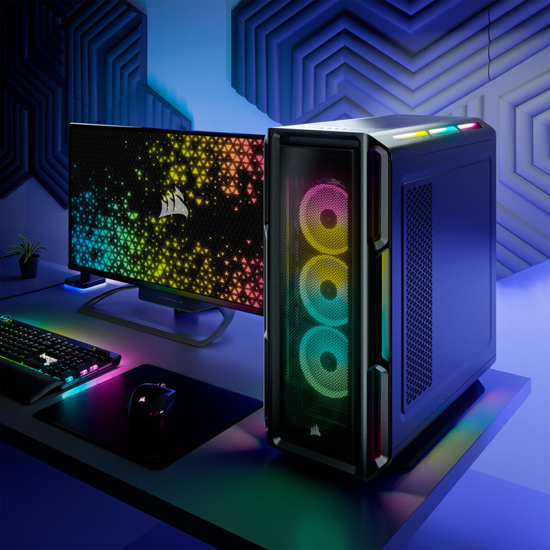 Corsair - Caixa ATX Corsair 5000T iCUE RGB Preto Vidro Temperado