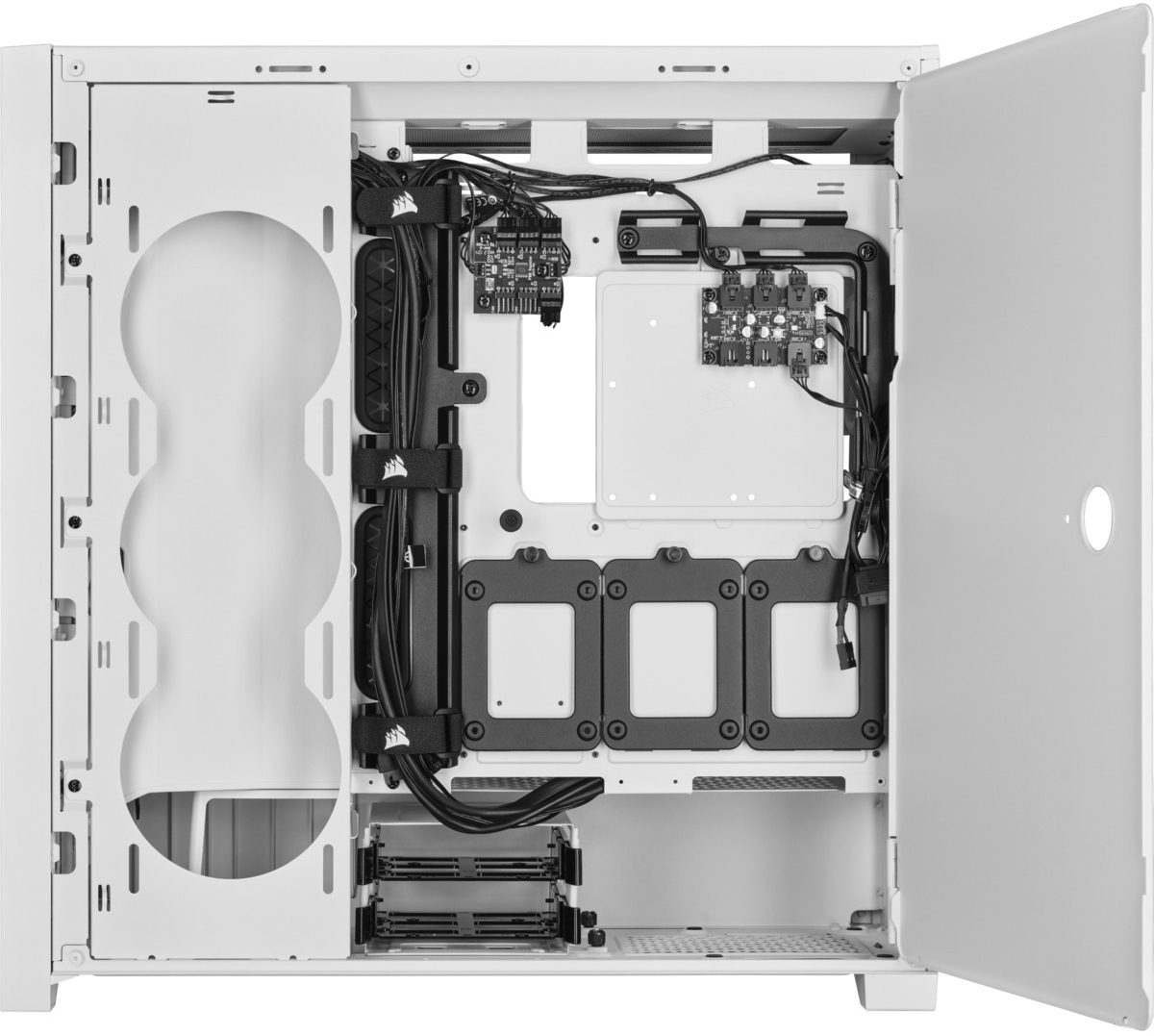 Corsair - Caixa ATX Corsair iCUE 5000X Airflow RGB Smart Branco Vidro Temperado