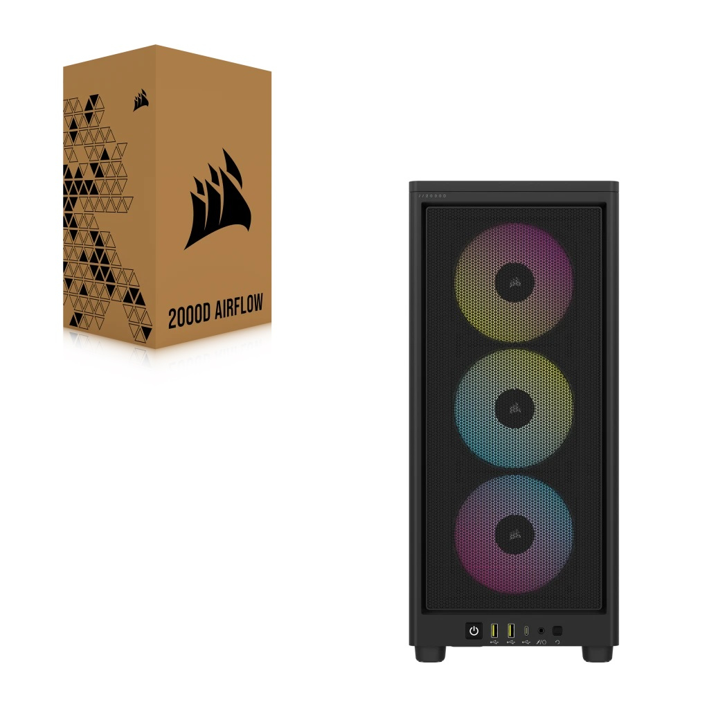 Corsair - Caixa Mini-ITX Corsair iCUE 2000D RGB Airflow Preto