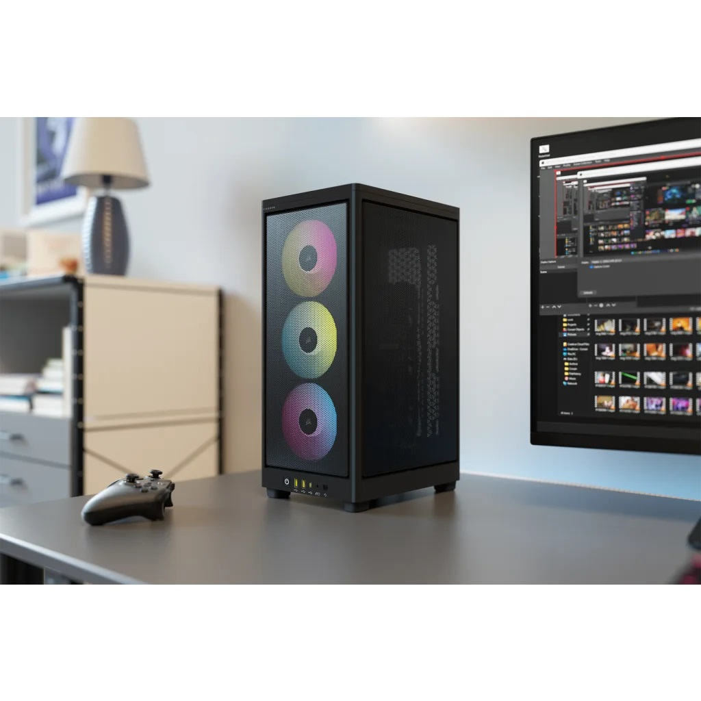 Corsair - Caixa Mini-ITX Corsair iCUE 2000D RGB Airflow Preto
