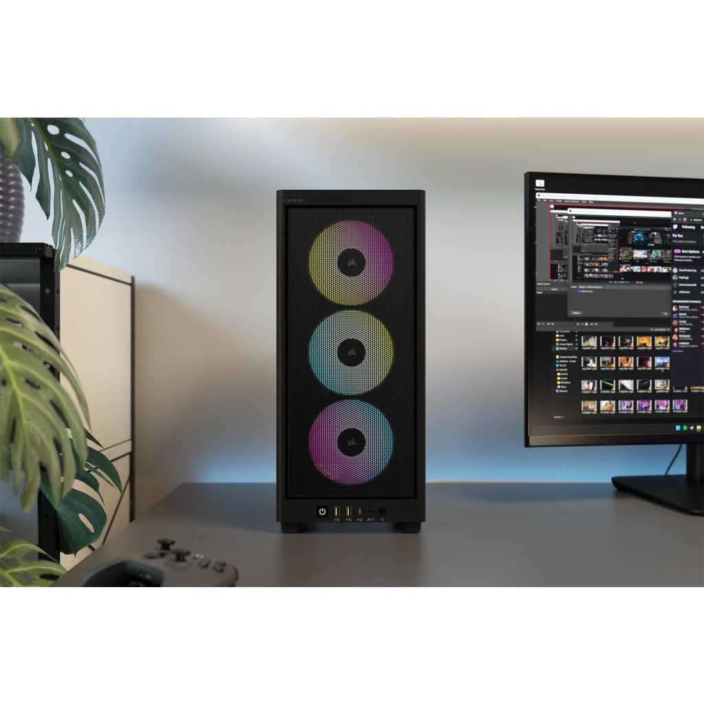 Corsair - Caixa Mini-ITX Corsair iCUE 2000D RGB Airflow Preto