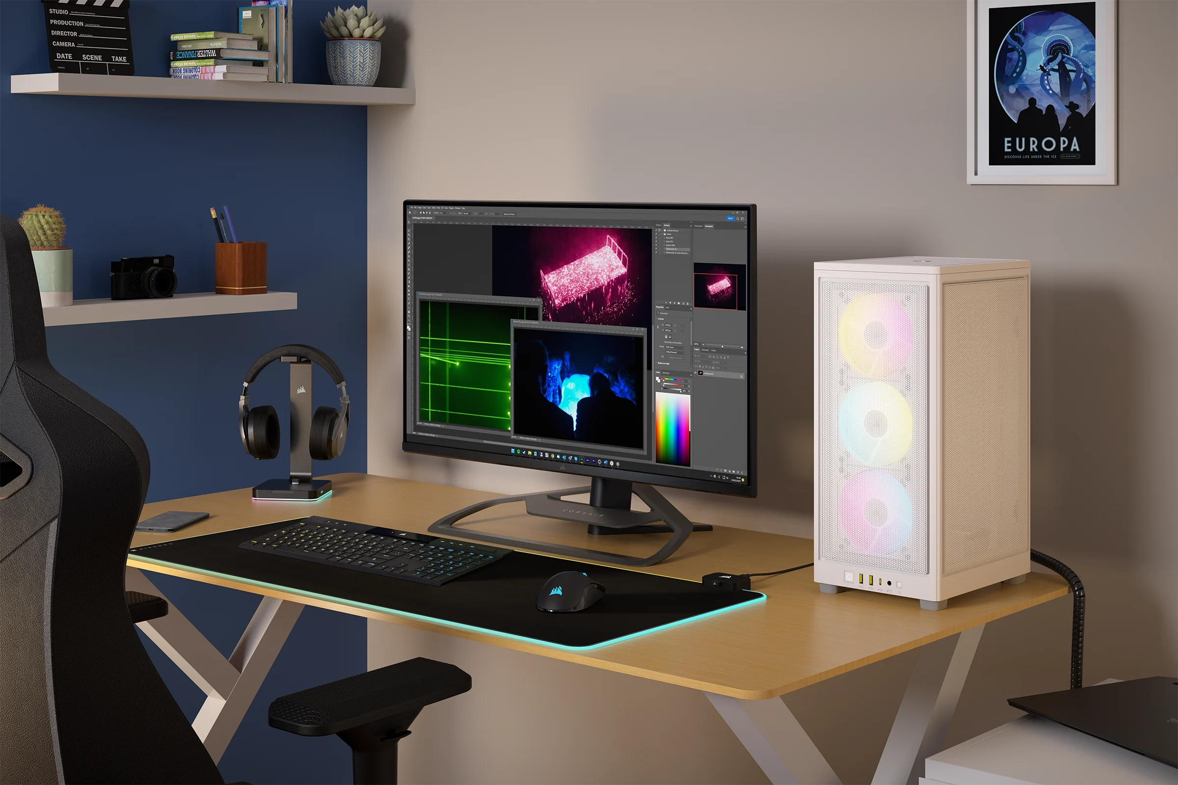 Corsair - Caixa Mini-ITX Corsair iCUE 2000D RGB Airflow Branco