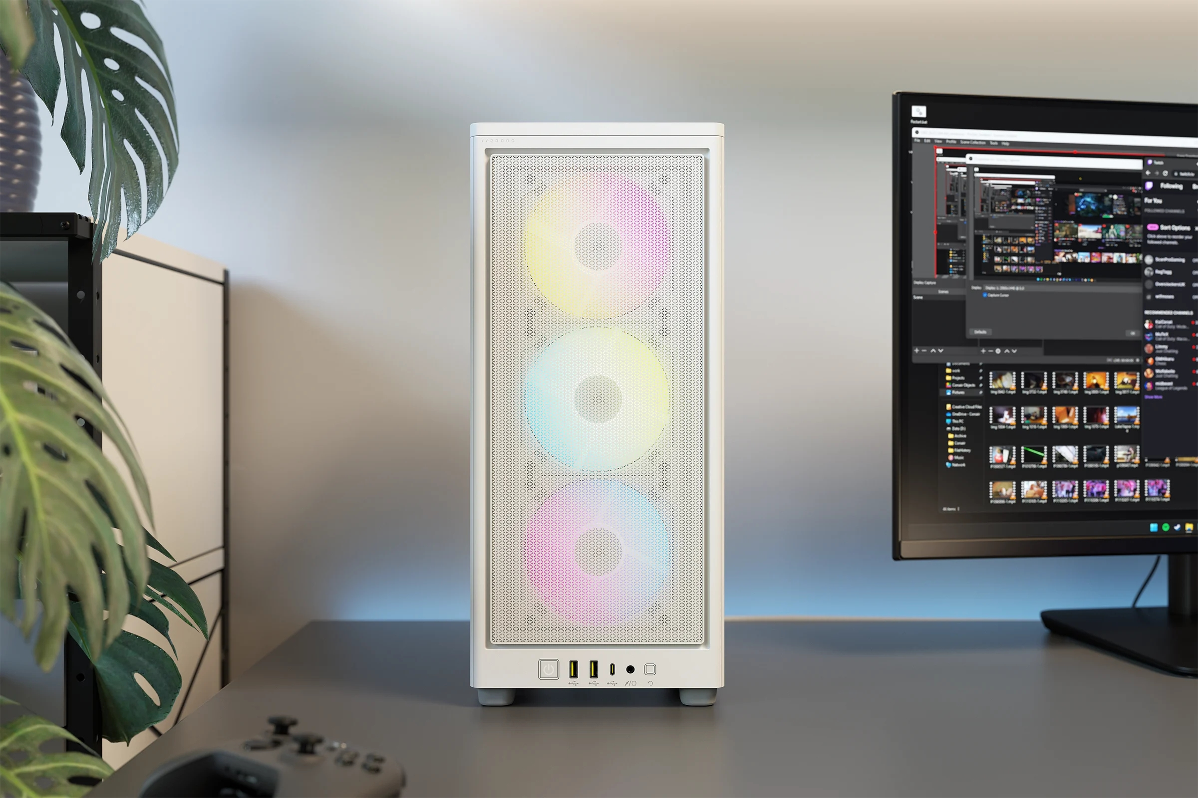 Corsair - Caixa Mini-ITX Corsair iCUE 2000D RGB Airflow Branco
