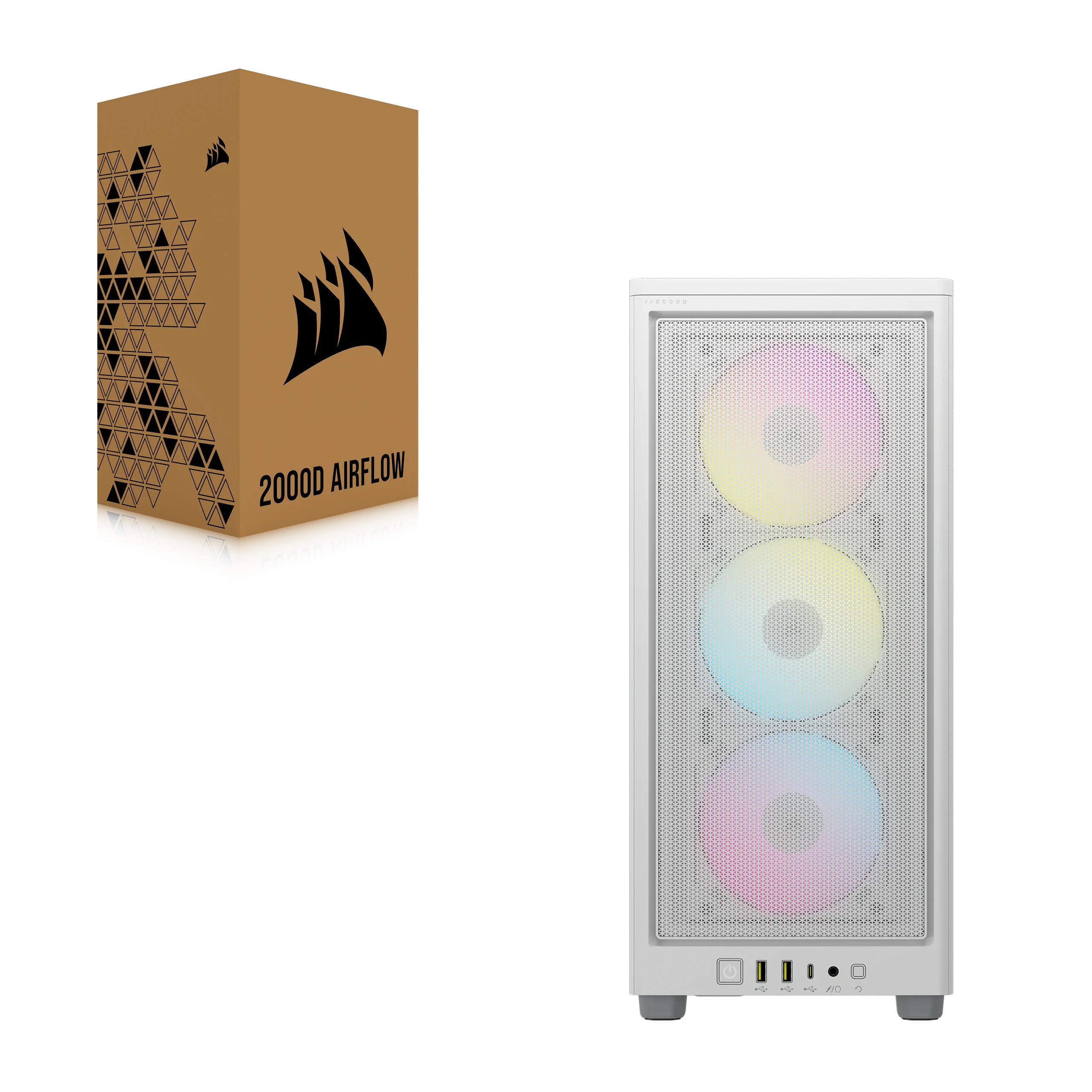 Corsair - Caixa Mini-ITX Corsair iCUE 2000D RGB Airflow Branco