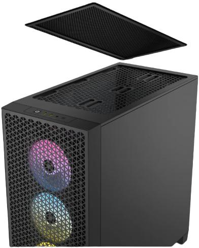 Corsair - Caixa ATX Corsair 3000D Airflow RGB Preta Vidro Temperado