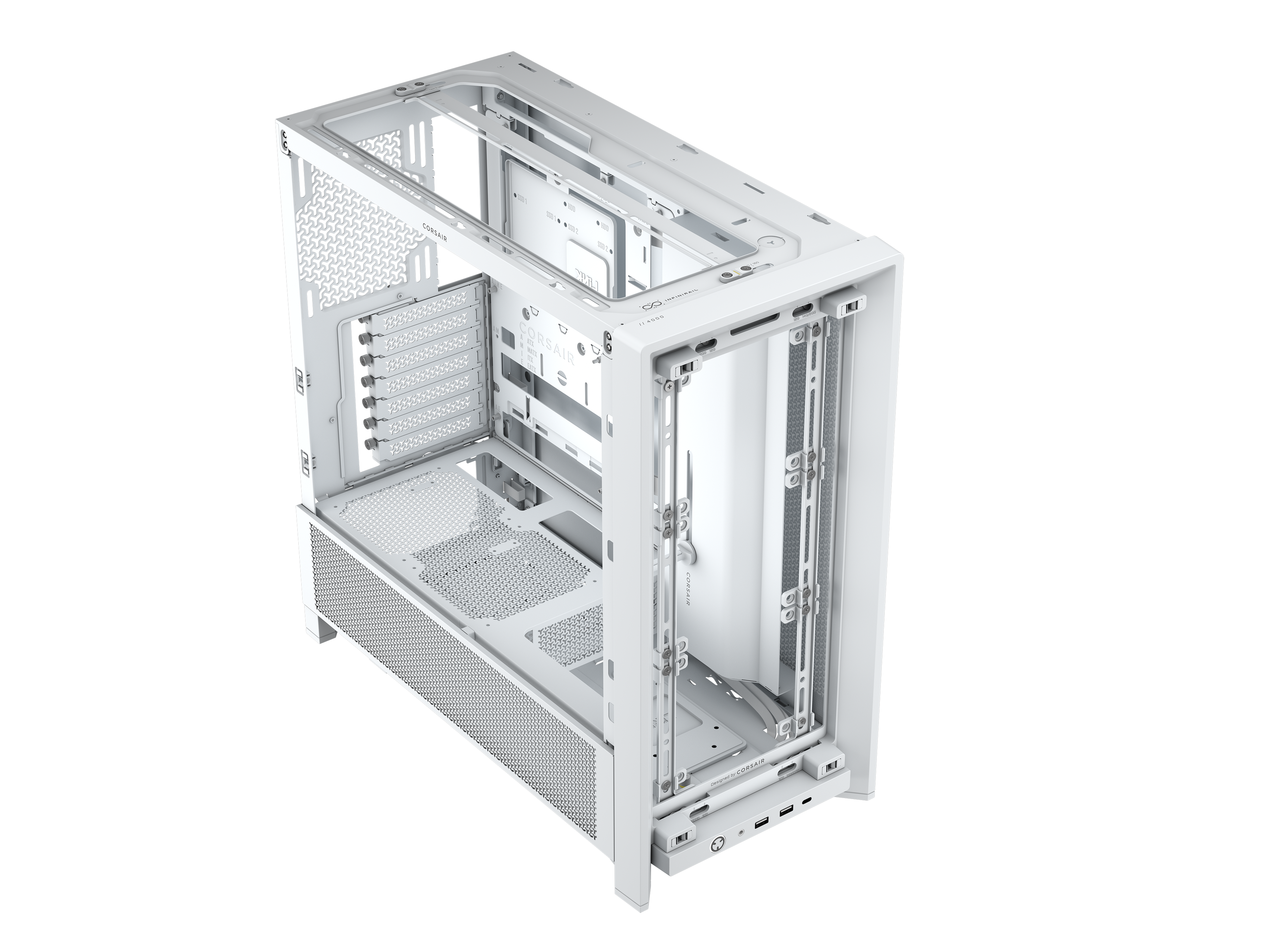 Corsair - Caixa ATX Corsair Frame 4000D Performance Branco Vidro Temperado