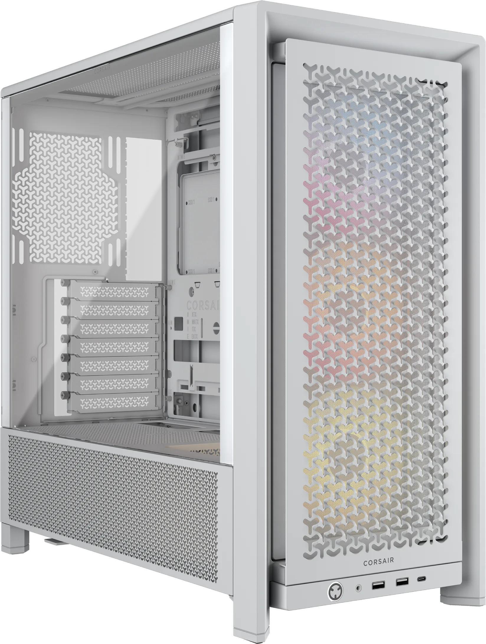 Picture of Picture of Caixa ATX Corsair Frame 4000D RS ARGB Branco Vidro Temperado