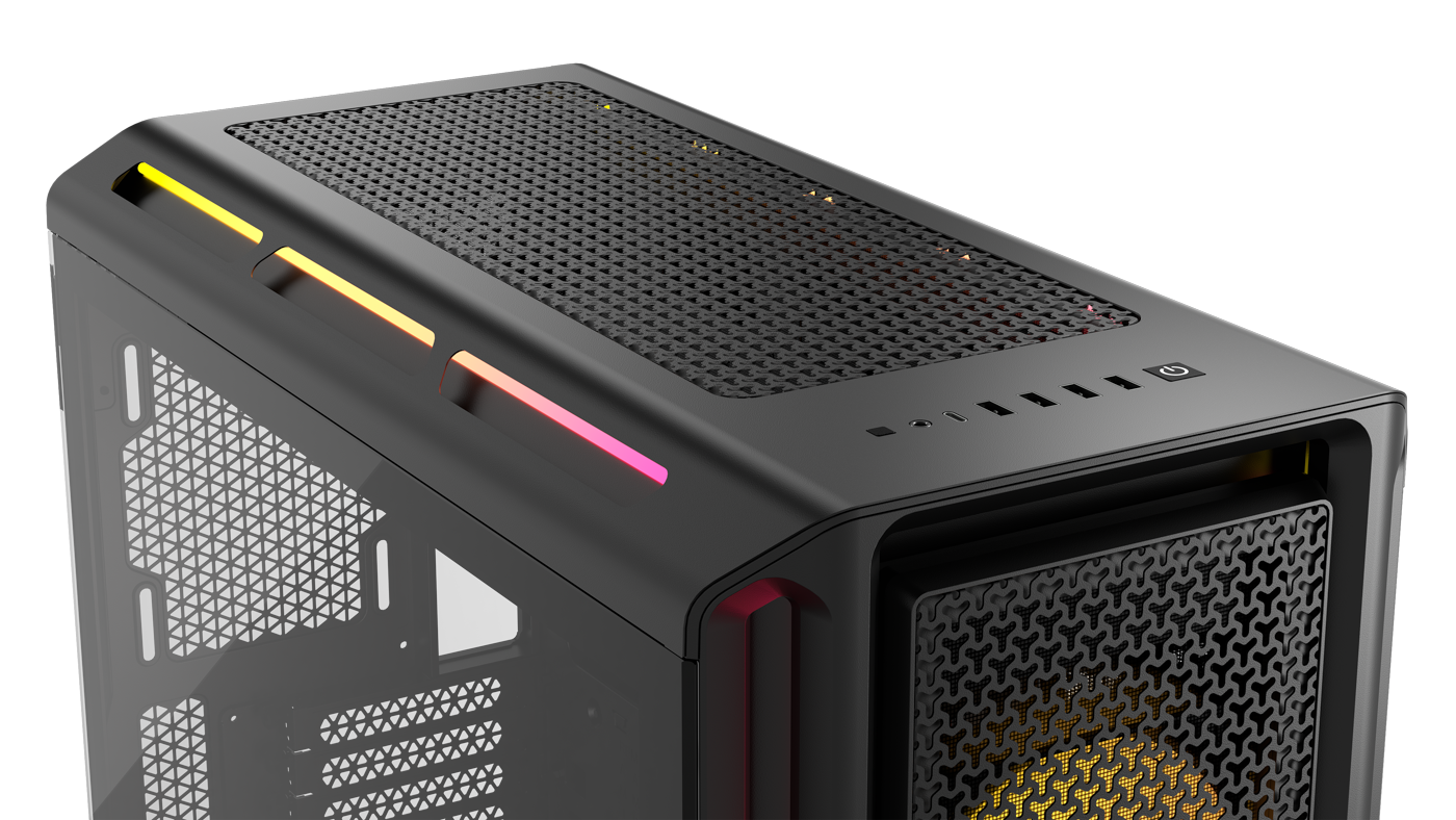 Corsair - Caixa E-ATX Corsair 5000T LX ARGB Preto Vidro Temperado