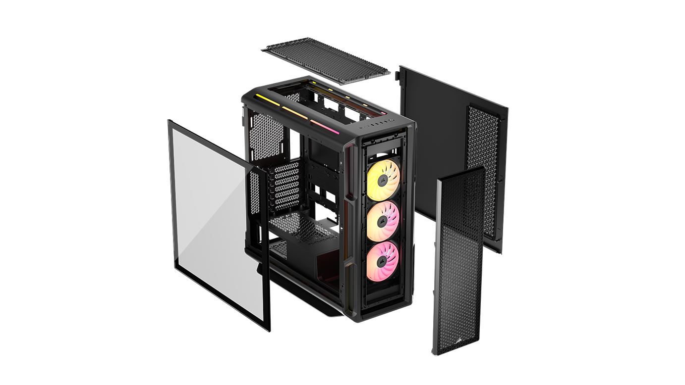 Corsair - Caixa E-ATX Corsair 5000T LX ARGB Preto Vidro Temperado