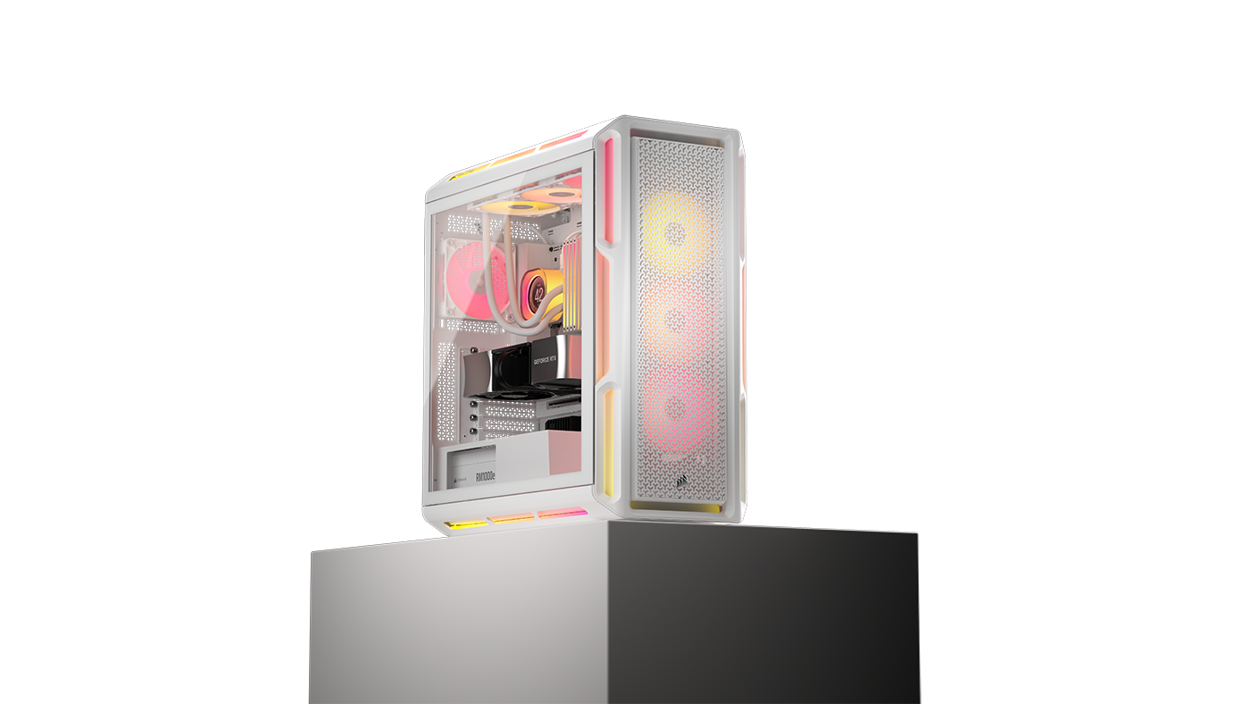 Corsair - Caixa E-ATX Corsair 5000T LX ARGB Branca Vidro Temperado