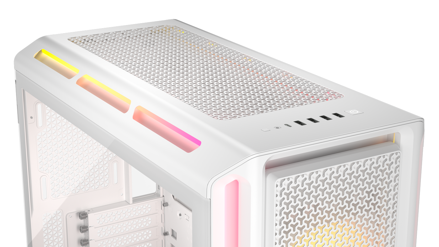 Corsair - Caixa E-ATX Corsair 5000T LX ARGB Branca Vidro Temperado