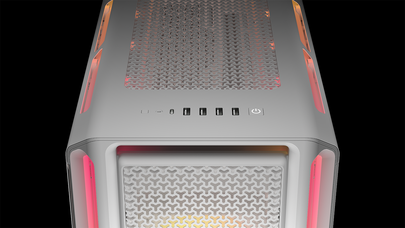 Corsair - Caixa E-ATX Corsair 5000T LX ARGB Branca Vidro Temperado