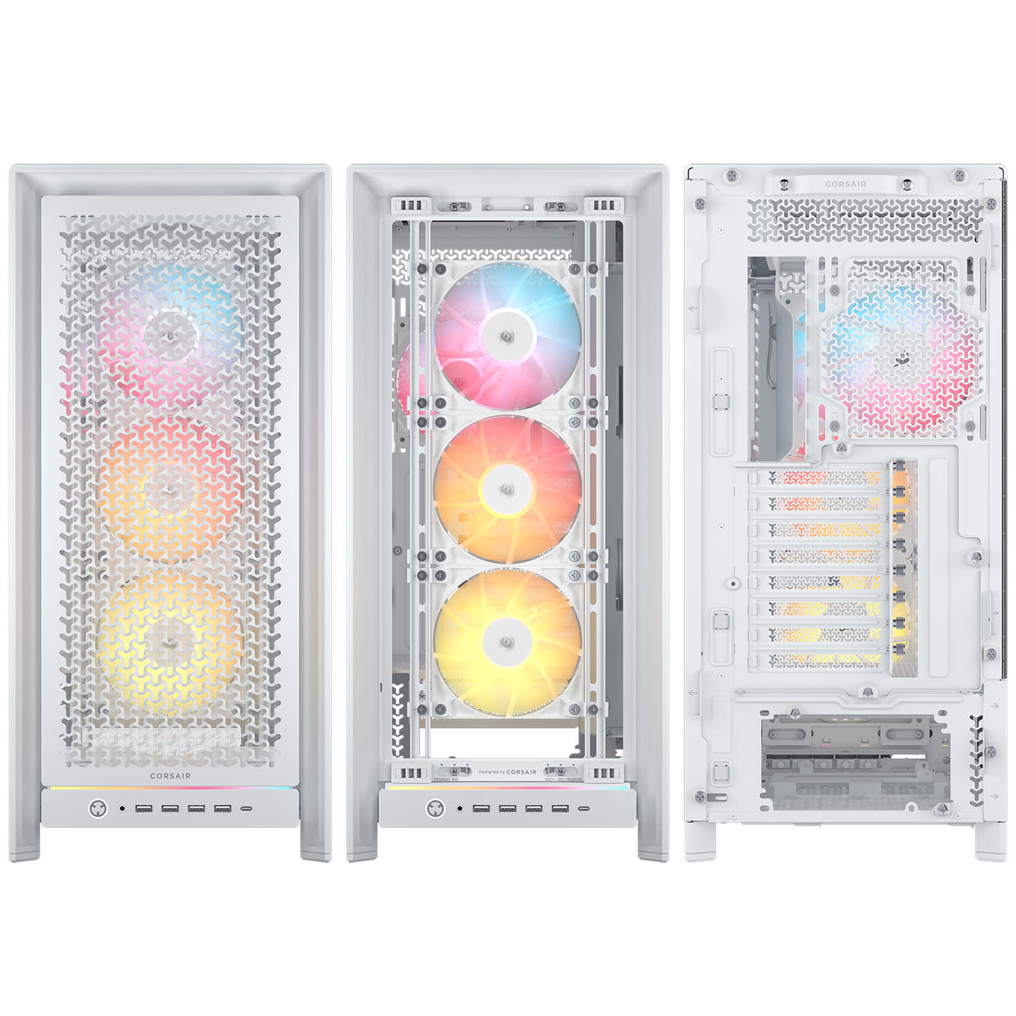 Corsair - Caixa E-ATX Corsair Frame 5000D RS ARGB Airflow Branca Vidro Temperado