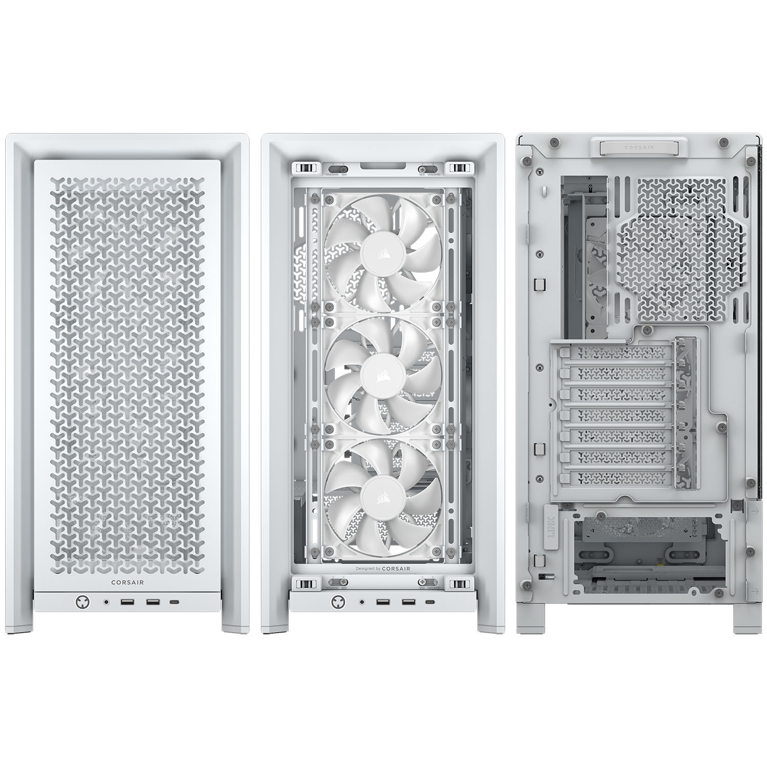 Corsair - Caixa E-ATX Corsair 4000D RS Airflow Branca Vidro Temperado